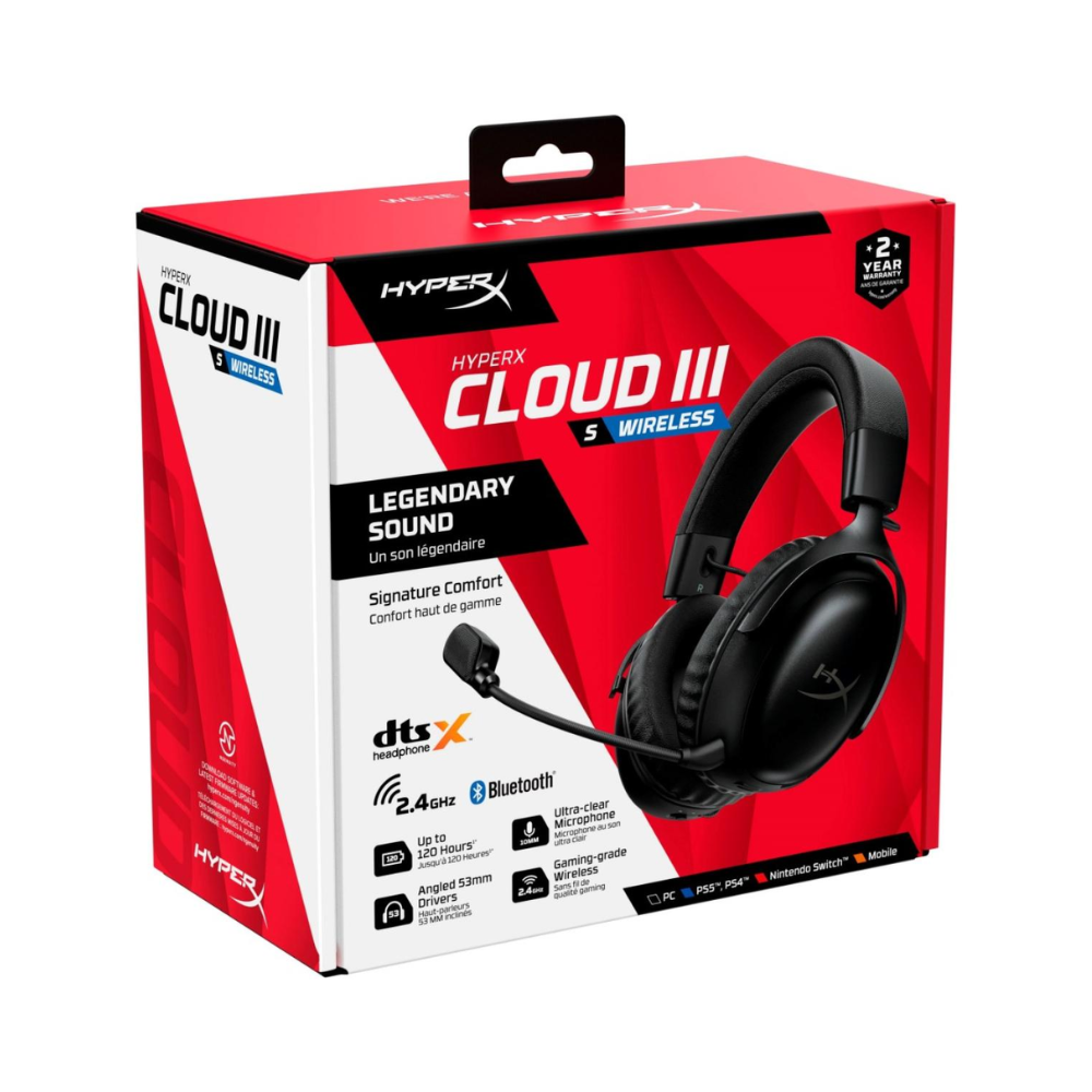 HyperX Cloud III Wireless,up to 120-hour Battery HeadSet