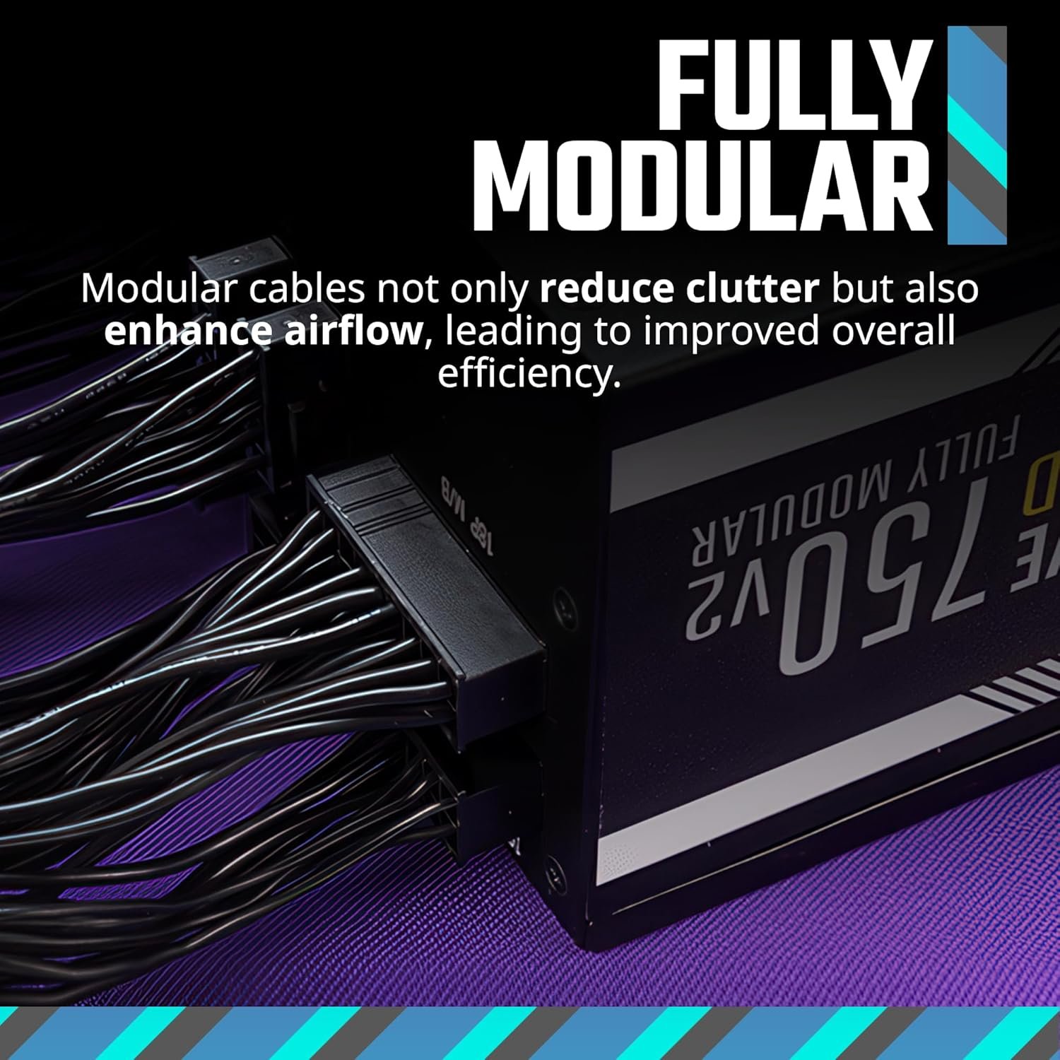 CoolerMaster 750W Gold Full Modular V2 Power Supply 4 CoolerMaster 750W Gold Full Modular V2 Power Supply - Image 4
