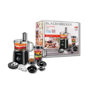 Black + Decker 5-in-1 Food Processor 750W 2L, Consists of 1.8L Food Processor Bowl [Wassiljo] - Amman, Jordan