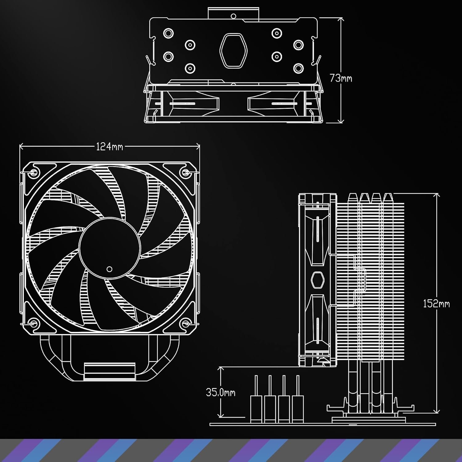 Cooler Master Hyper 212 Spectrum V3 | Wassil JO 3 Thermalright Cooler Master Hyper 212 - صورة 3