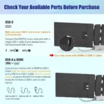 V2COM S1 14″ IPS Full HD Extender Dual Screen Portable Monitor for Laptops