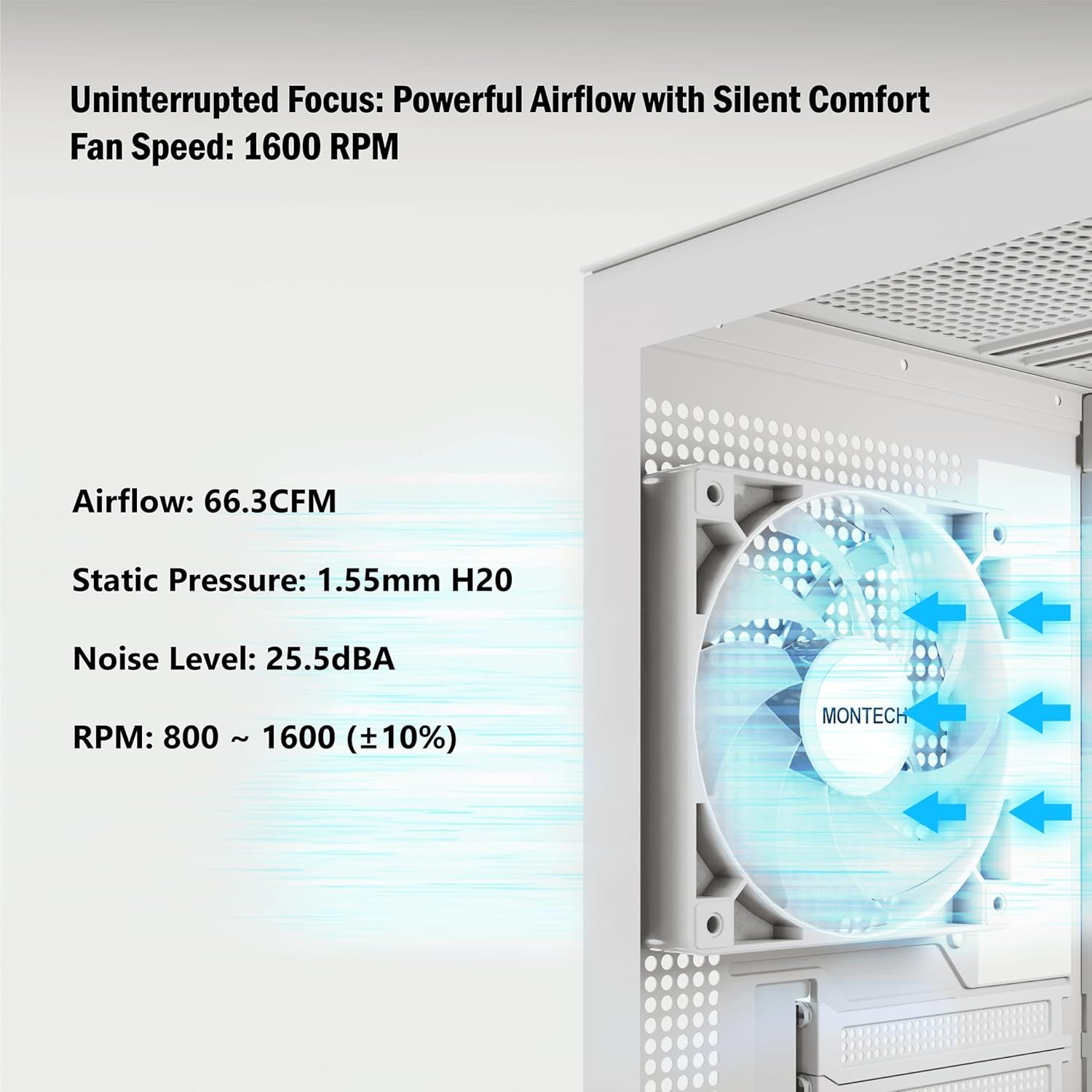MONTECH GF120 ARGB PWM 2 MONTECH GF120 ARGB PWM - صورة 2