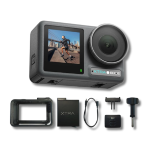 Xtra Edge Action Camera, 1/1.3" Sensor & 4K Cinematic Video, Hyper Stabilization, Waterproof Camera to 52 Ft, 3-Hour Battery, Universal Quick Mount, Vlogging Camera for Adventure Photography
