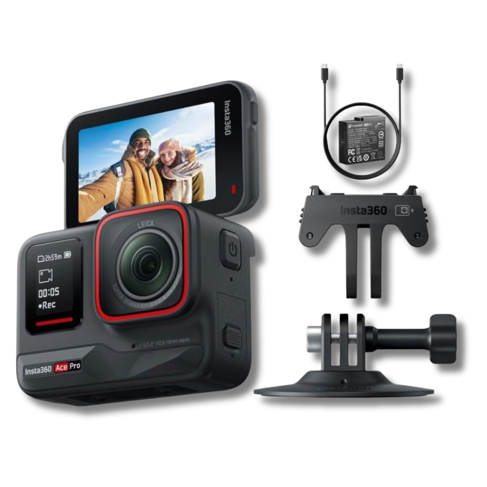 Insta360 Ace Pro – Waterproof Action Camera 1/1.3″ Sensor and AI Noise Reduction for Unbeatable Image Quality, 4K120fps, 2.4″ Flip Screen & Advanced AI Features