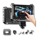 VILTROX DC-X3 Camera Monitor with Rig Cage, 6 Inch IPS Touchscreen Camera Field Monitor Kit 4K HDMI 3G-SDI in/Out 2000 nits with Sunshade Hood, 3D Lut, Waveform, Histogram & Vectorscope Tools