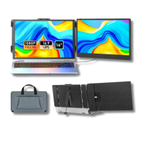 V2COM S1 14" IPS Full HD Extender Dual Screen Portable Monitor for Laptops