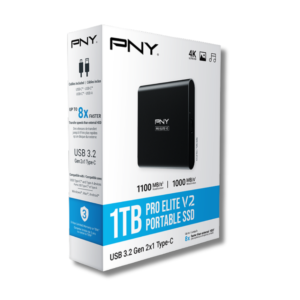 Pny Pro Elite V2 USB 3.2 Gen 2x1 Type-C Portable SSD 1TB
