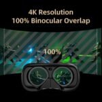 DPVR E4 VR Headset – PCVR Virtual Reality Headset for PC Games with Controller, Compatible with SteamVR