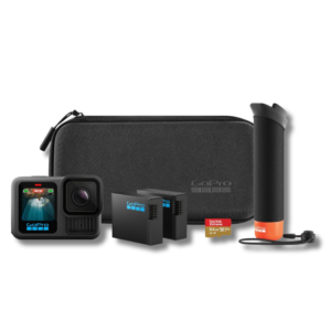 GoPro HERO13 Black Accessory Bundle - Includes The Handler, 2 Enduro Batteries, 2 Curved Adhesive Mounts, 64GB SanDisk MicroSD Card, and Carrying Case