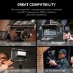 VILTROX DC-X3 Camera Monitor with Rig Cage, 6 Inch IPS Touchscreen Camera Field Monitor Kit 4K HDMI 3G-SDI in/Out 2000 nits with Sunshade Hood, 3D Lut, Waveform, Histogram & Vectorscope Tools