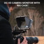 VILTROX DC-X3 Camera Monitor with Rig Cage, 6 Inch IPS Touchscreen Camera Field Monitor Kit 4K HDMI 3G-SDI in/Out 2000 nits with Sunshade Hood, 3D Lut, Waveform, Histogram & Vectorscope Tools