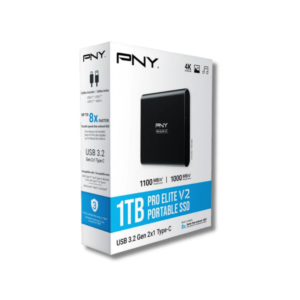 Pny Pro Elite V2 USB 3.2 Gen 2x1 Type-C Portable SSD 1TB [Wassiljo] - Amman, Jordan