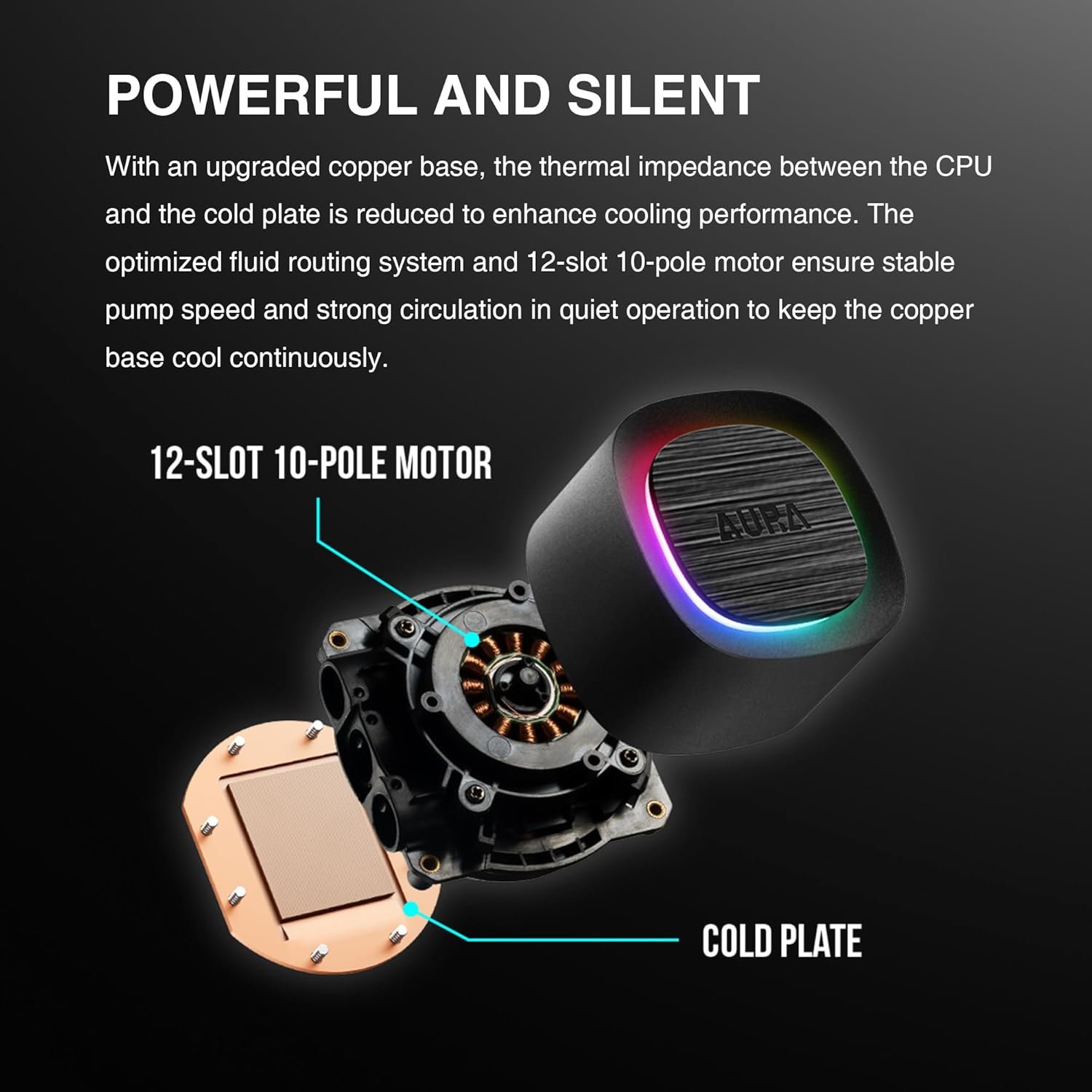 GAMDIAS AURA V2 ARGB 240mm AIO 3 GAMDIAS AURA V2 ARGB 240mm AIO - صورة 3