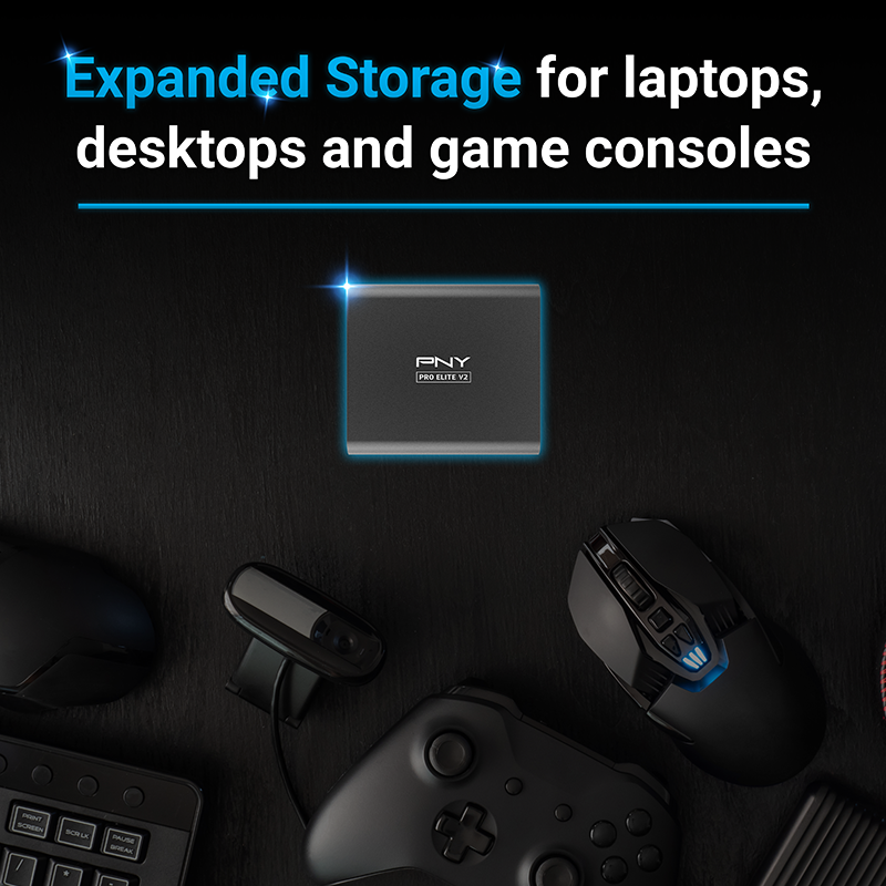 Pny Pro Elite V2 USB 3.2 Gen 2x1 Type-C Portable SSD 1TB 4 Pny Pro Elite V2 USB 3.2 Gen 2×1 Type-C - صورة 4