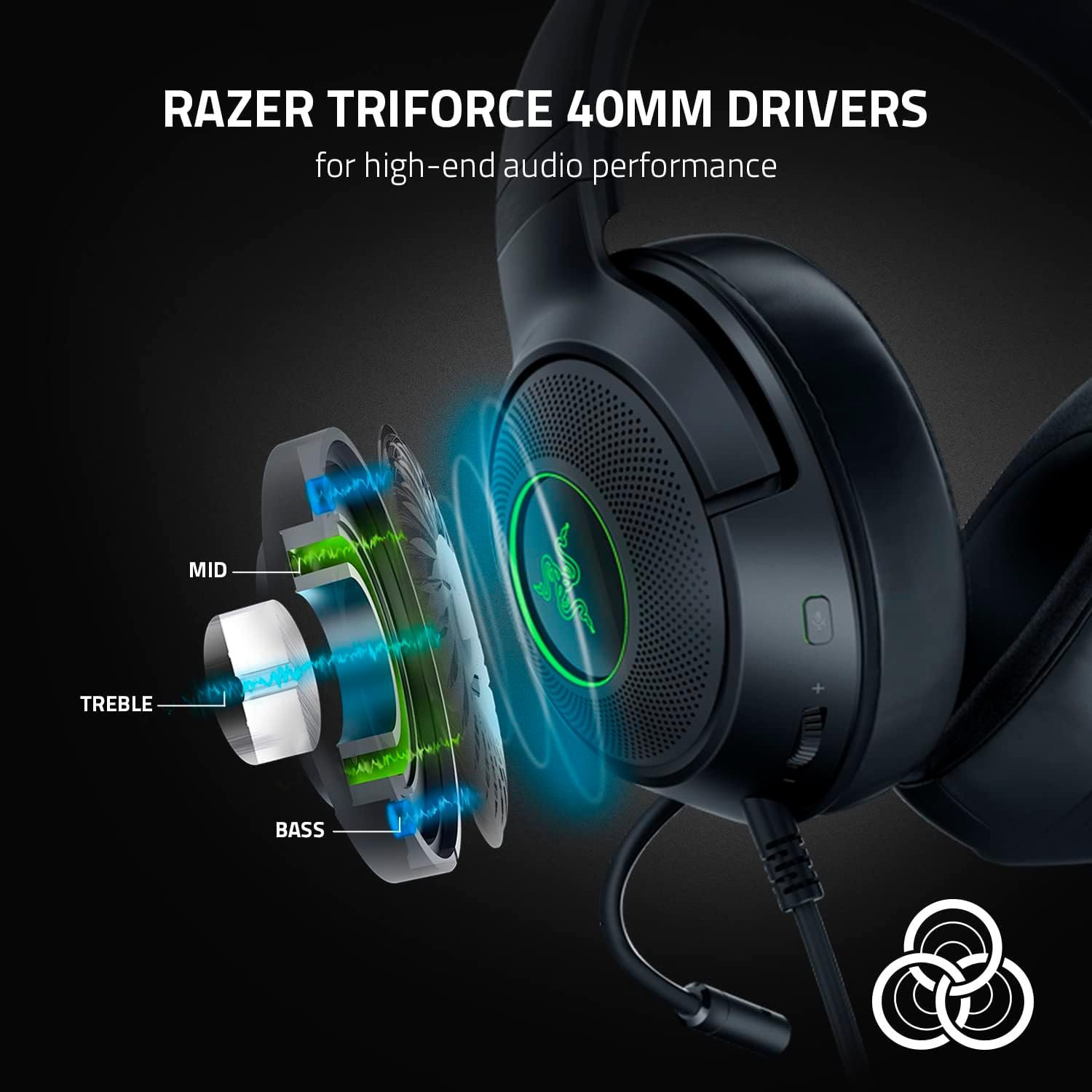 Razer Kraken V3 X Wired USB Gaming HeadSet New 3 Razer Kraken V3 X Wired USB Gaming - صورة 3