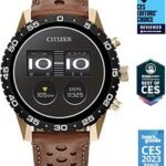 Citizen CZ Smart PQ2 44MM Sport Smartwatch with YouQ App with IBM Watson® AI and NASA research, Wear OS by Google, HR, GPS, Fitness Tracker, Amazon Alexa™, iPhone Android Compatible, IPX6 Rating