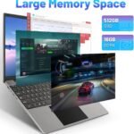 Anna Bella Laptop, 15.6 Inch Intel Celeron N5095 Quad-Core Processor up to 2.9Ghz, 16GB DDR4 512GB SSD Laptops,2.4/5G WiFi, Bluetooth 4.2,Mini HDMI,2xUSB 3.0,Type-C