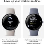 Google Pixel Watch 4 (41mm) – Android Smartwatch with Heart Rate and Sleep Tracking – 30-Hour Battery – Fitness Tracking – Google AI – Matte Black Aluminum Case – Obsidian Active Band – Wi-Fi