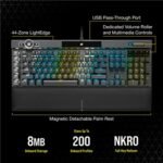 Corsair K100 RGB Mechanical Gaming Keyboard – Cherry MX Speed RGB Silver Keyswitches – PBT Double-Shot Keycaps – Elgato Stream Deck and iCUE Compatible – QWERTY NA Layout – Black