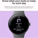 Google Pixel Watch 3 (45mm) 2024 Model – Android Smartwatch, Heart Rate Tracking, Fitbit Advanced Running, Fitness Insights, 24-Hour Battery – Matte Black Aluminum Case – Obsidian Band – Wi-Fi