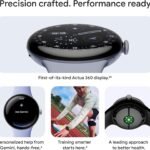 Google Pixel Watch 4 (41mm) – Android Smartwatch with Heart Rate and Sleep Tracking – 30-Hour Battery – Fitness Tracking – Google AI – Champagne Gold Aluminum Case – Lemongrass Active Band – LTE