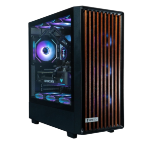 ViprTech Overlord 3.0 Liquid-Cooled Wood PC - AMD Ryzen 7 7700 (5.3Ghz Turbo), RTX 5070 Ti 16GB, 32GB DDR5 6400, 2TB NVMe SSD, Gold PSU, VR-Ready, Gaming Computer Black