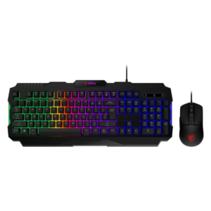 MSI Forge GK100 Combo – Gaming RGB Keyboard & Mouse Set, 19-Key Anti-Ghosting, 6400 DPI Optical Sensor, 6-Mode RGB, up to 6,400 DPI, Black [Wassiljo] - Amman, Jordan