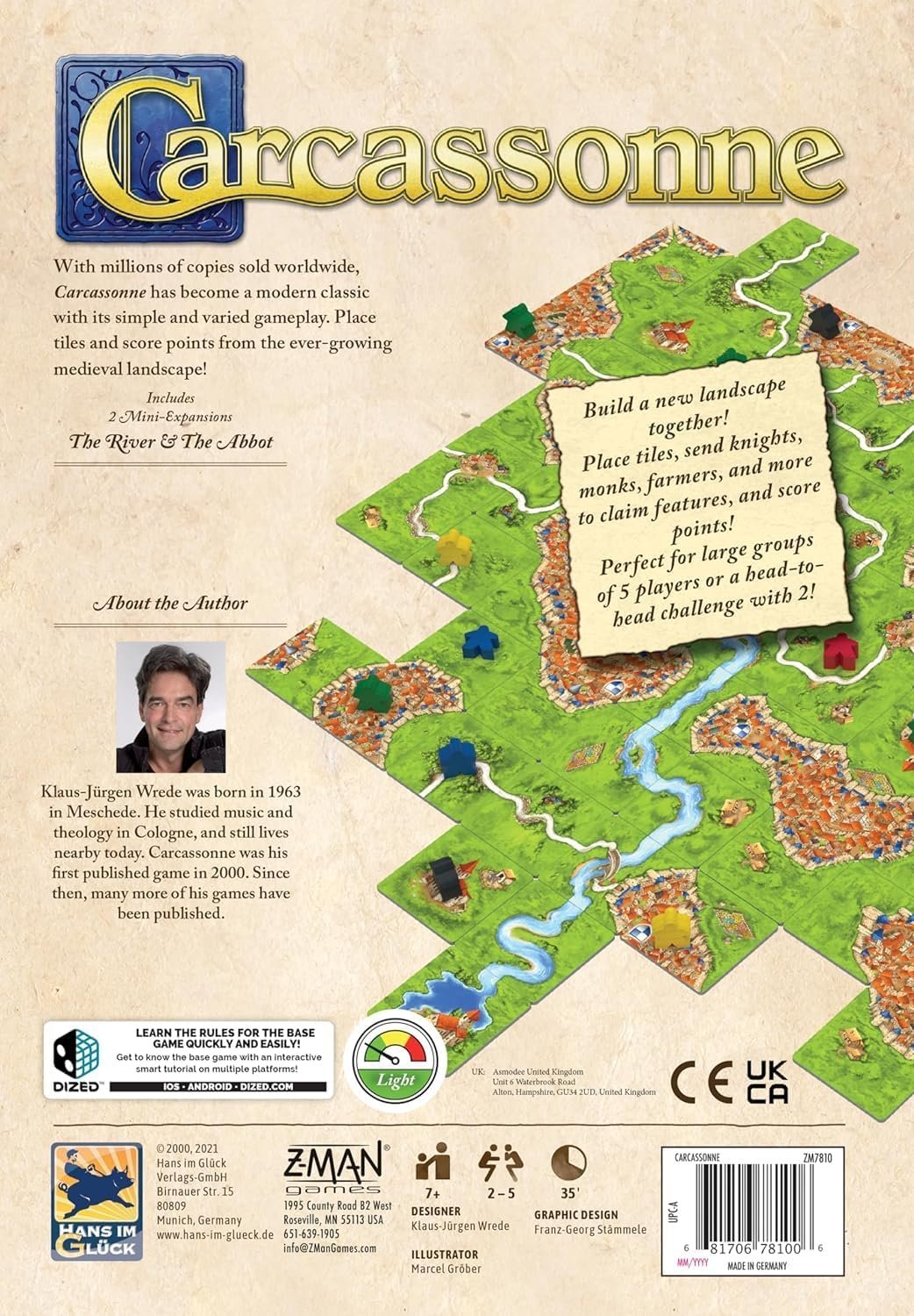 Asmodee Carcassonne Board Game - Classic Tile-Laying Strategy Game 2 Asmodee Carcassonne Board Game - صورة 2