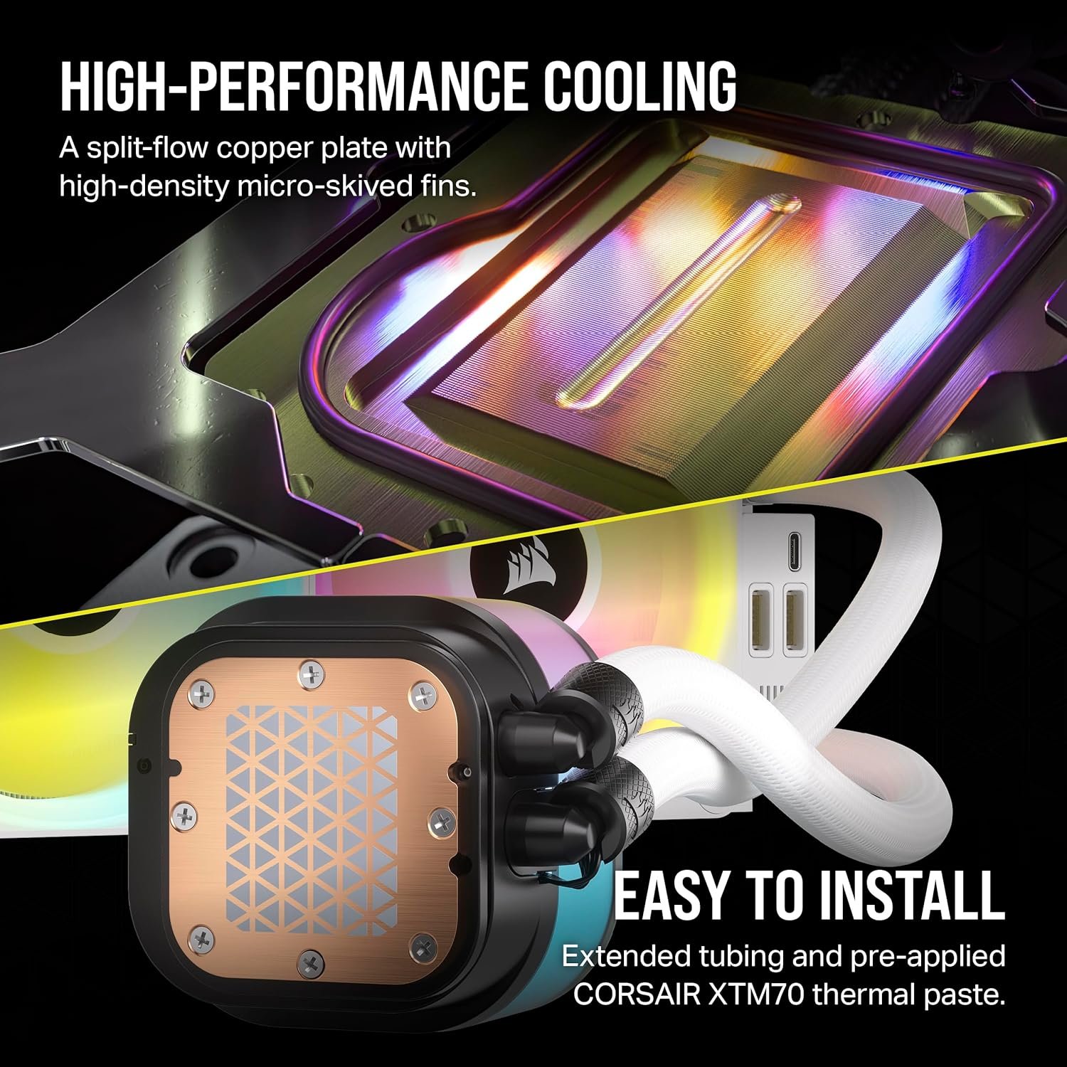 Corsair iCUE LINK H100i RGB Liquid 240mm AIO 3 Corsair iCUE LINK H100i RGB Liquid 240mm - صورة 3