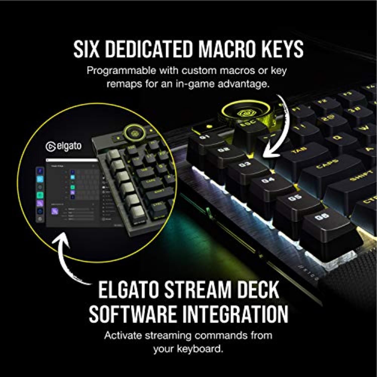 Corsair K100 RGB Mechanical Gaming Keyboard - Cherry MX Speed - Black 5 Corsair K100 RGB Mechanical Gaming - صورة 5