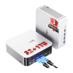 GEEKOM A9 Max AI Mini PC, with AMD Ryzen AI 9 HX 370 (80 Tops), Copilot+ PC, Radeon 890M, 32GB DDR5 (Not LPDDR), 1TB SSD, Win 11 Pro, WiFi 7, BT 5.4, USB4, HDMI 2.1, Dual 2.5GbE, 8K Display