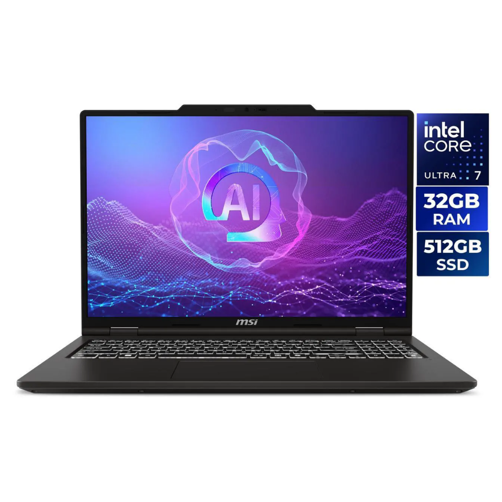 MSI Venture 16 AI TouchScreen Laptop Intel Core Ultra 7 255H 32GB DDR5 RAM 512GB SSD Intel Arc Graphics