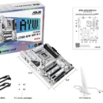 ASUS Z790-AYW WIFI W II Intel Z790 (LGA 1700) ATX motherboard with PCIe 5.0, three M.2 slots, 12+1 DrMOS, DDR5, WIFI 6, Realtek 2.5Gb LAN, HDMI, rear USB 10Gbps Type-C and Type-A, front USB 10Gbps Type-C, Thunderbolt (USB4), Aura Sync