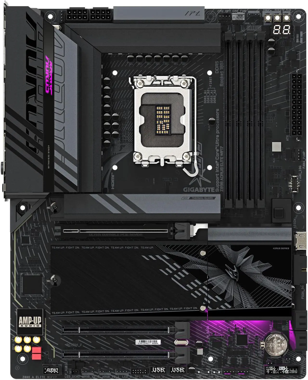 GIGABYTE Z890 AORUS ELITE WIFI7 Ultra Core - LGA 1851- ATX - WIFI7 MotherBoard - Image 2