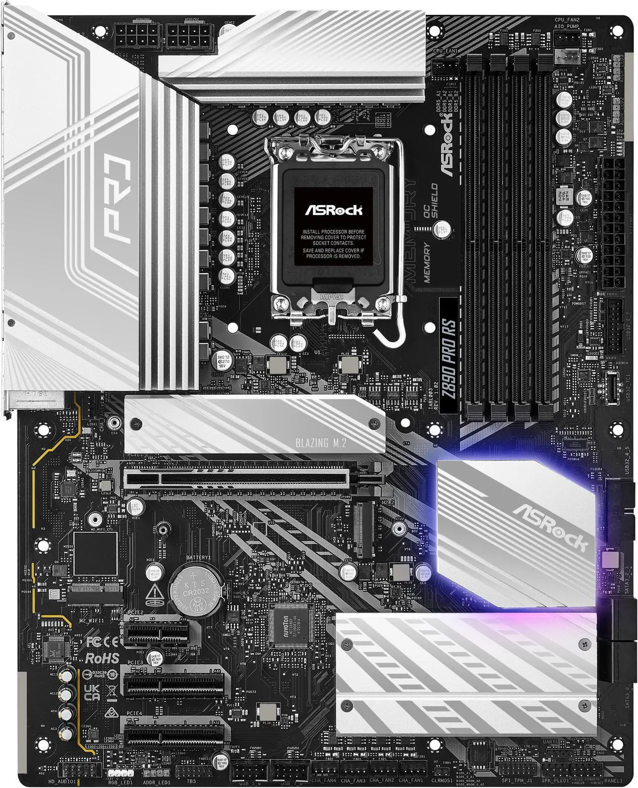 ASRock Z890 Pro RS LGA 1851 Intel Z890 ATX Motherboard - Image 2
