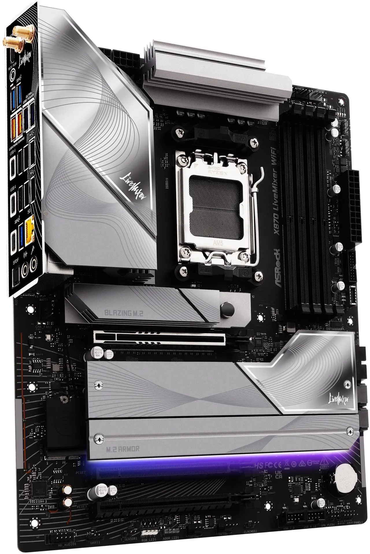 ASRock X870 LiveMixer WiFi AM5 AMD X870 ATX Motherboard - Image 5