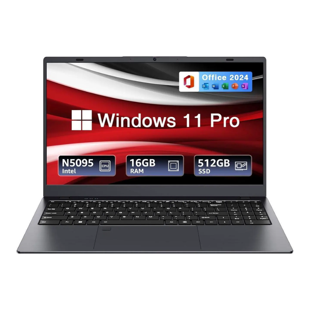 BiTECOOL 15.6-inch Windows 11 Laptop, 16GB RAM, 512GB SSD, FHD IPS Display Laptop Computer, Intel N5095 Quad Core, 2.4/5G WiFi, BT4.2 Backlit and Fingerprint, Lightweight and Portable