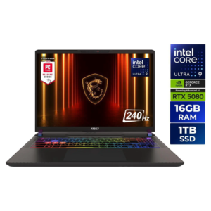 MSI Vector - LCD 16" QHD+ GeForce RTX 5080 Laptop GPU - Intel Core Ultra 9 275HX - 16GB Memory - 1 TB SSD - Windows 11 Home - Gaming Laptop - 240 Hz