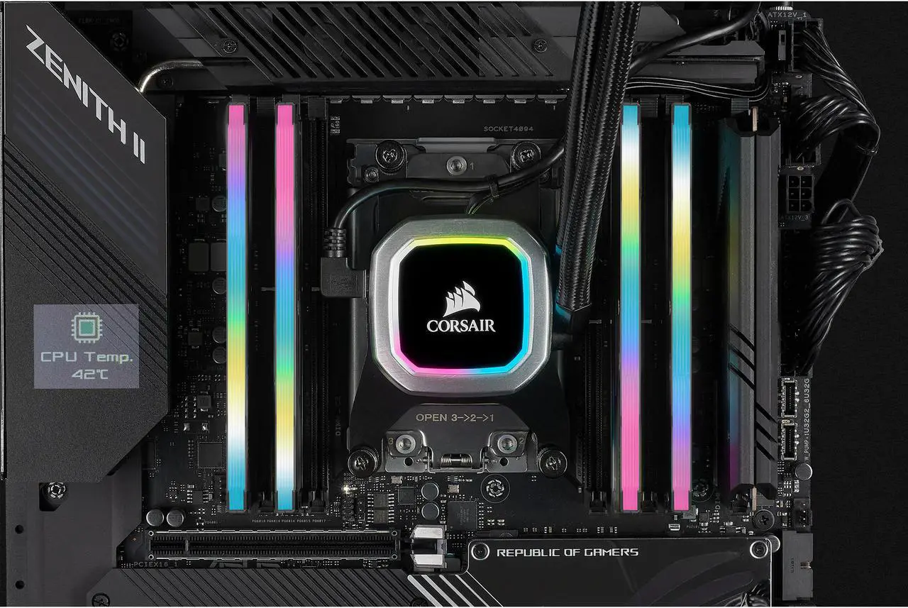 CORSAIR Vengeance RGB Pro SL 16GB (2 x 8GB) 288-Pin PC RAM DDR4 3200 (PC4 25600) Desktop Memory - Image 3