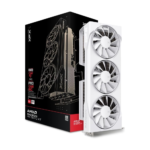 XFX Swift AMD Radeon RX 9070XT Triple Fan White Gaming Edition with 16GB GDDR6 HDMI 3xDP, AMD RDNA 4