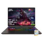 msi Vector 16 HX AI Gaming Laptop | 16″ QHD+ IPS 240Hz | Intel Core Ultra 7 255HX | 64GB DDR5 1TB SSD | GeForce RTX 5070 Ti (Up to 992 AI Tops) | RGB Backlit Thunderbolt 5 Win11 w/DLCA Accessory