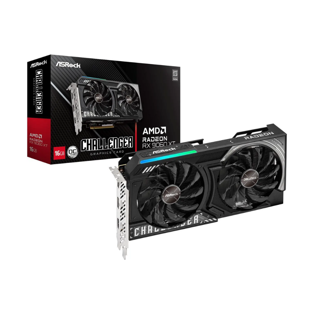 ASRock Challenger Radeon RX 9060 XT 16GB GDDR6 PCI Express 5.0 x16 Graphics Card RX9060XT CL 16GO RX 9060XT