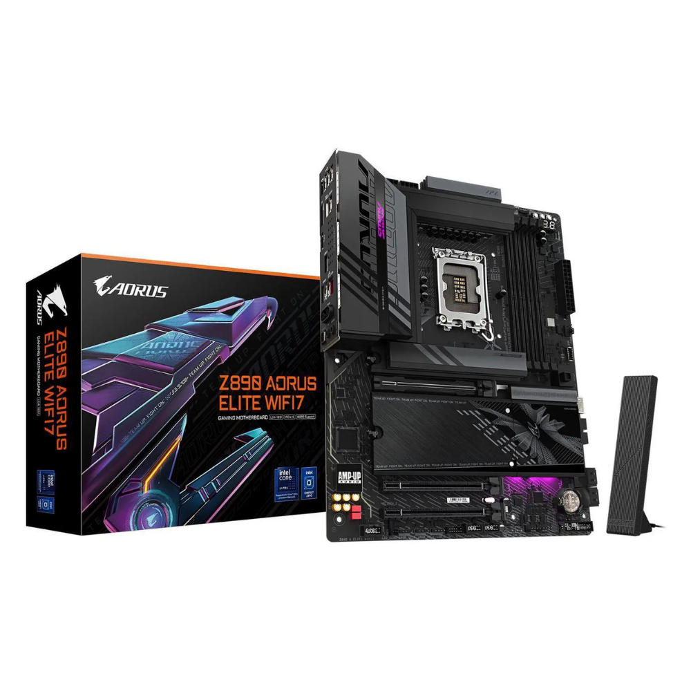 GIGABYTE Z890 AORUS ELITE WIFI7 Ultra Core (Series 2) LGA 1851, ATX, DDR5, 4x M.2, PCIe 5.0, Thunderbolt 4, WIFI7, 2.5GbE LAN, EZ-Latch MotherBoard