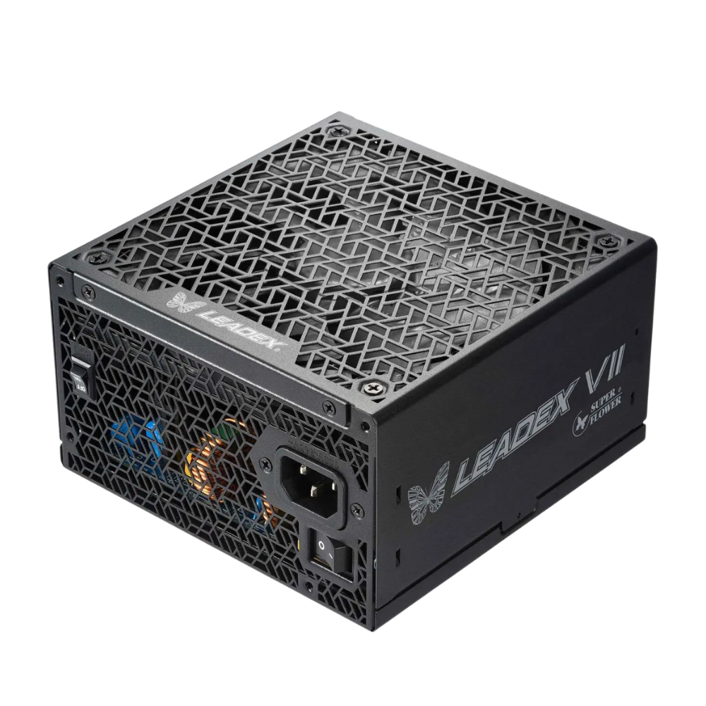 Super Flower Leadex VII XG 1300W 80+ Gold, Cybenetics Platinum, Full Modular, ATX 3.1 & PCIe 5.1, W/12VHPWR Cable (2x8pin – 16pin native cables) , Power Supply, FDB Fan, SF-1300F14XG, Black version