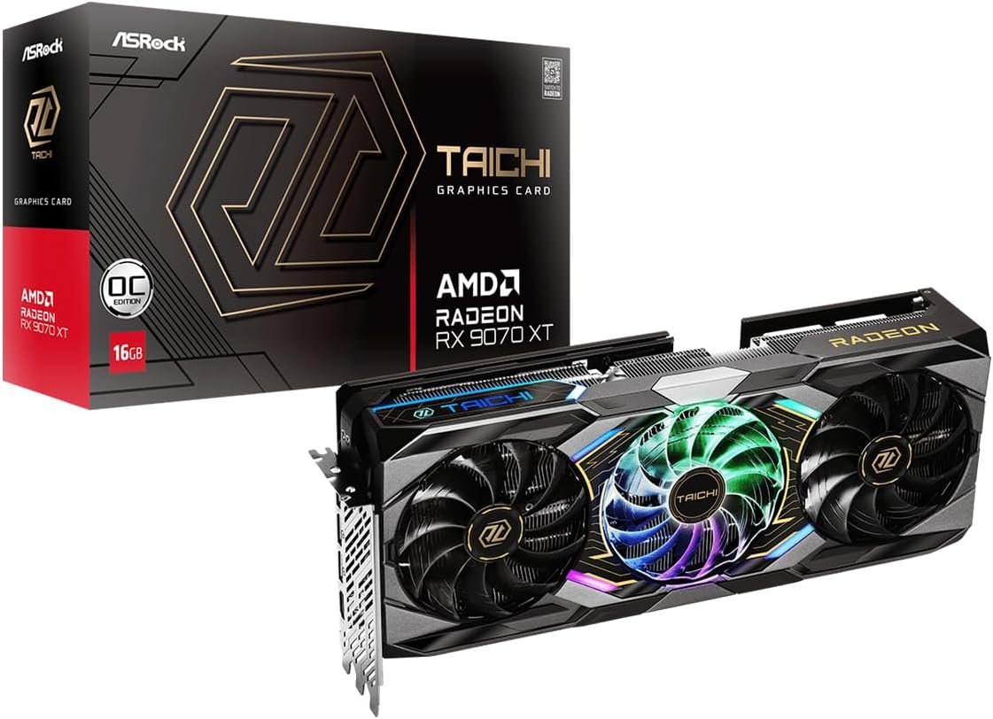 ASRock Radeon RX 9070 XT Taichi 16GB OC & Steel Legend 1000W 80+ Gold PSU Bundle - Image 2
