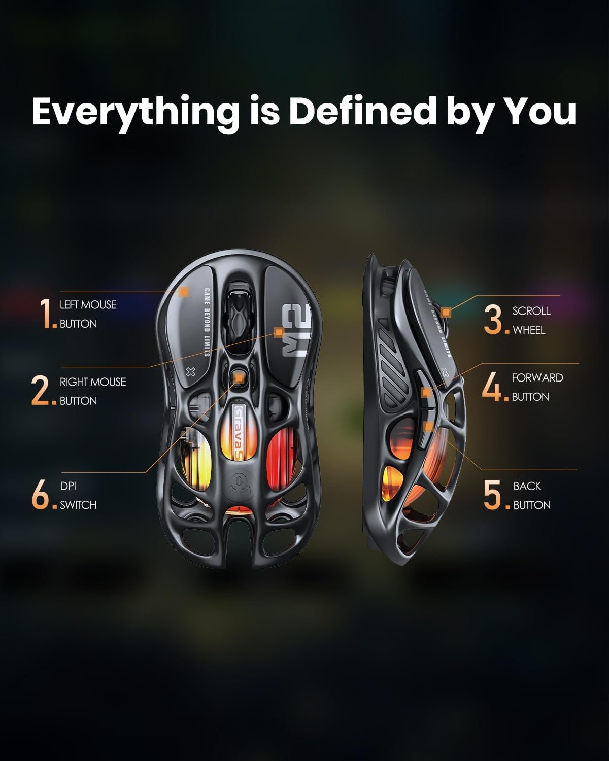 GravaStar Mercury M2 Wireless Gaming Mouse - Image 2