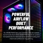 Continuum Micro Gaming PC RTX 5060 Ti 8GB, AMD 8-Core Ryzen 7 5700X CPU, 32GB RAM, 1TB Gen4 NVMe SSD, Gamer Desktop w/Windows 11 Pro, 3-Year Warranty, RGB Keyboard+Mouse, Internal Wi-Fi