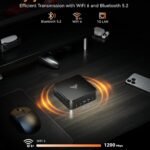 KAMRUI E3B Mini PC with AMD Ryzen 5 7430U (Beat 5500U, up to 4.3GHz), 16GB DDR4 512GB M.2 SSD Mini Computer, Mini Gaming PC with USB Type-C Supports Triple 4K Display, WiFi 6, BT 5.2