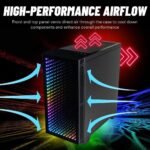 Continuum Micro Gaming PC RTX 5060 Ti 8GB, AMD 8-Core Ryzen 7 5700X CPU, 32GB RAM, 1TB Gen4 NVMe SSD, Gamer Desktop w/Windows 11 Pro, 3-Year Warranty, RGB Keyboard+Mouse, Internal Wi-Fi