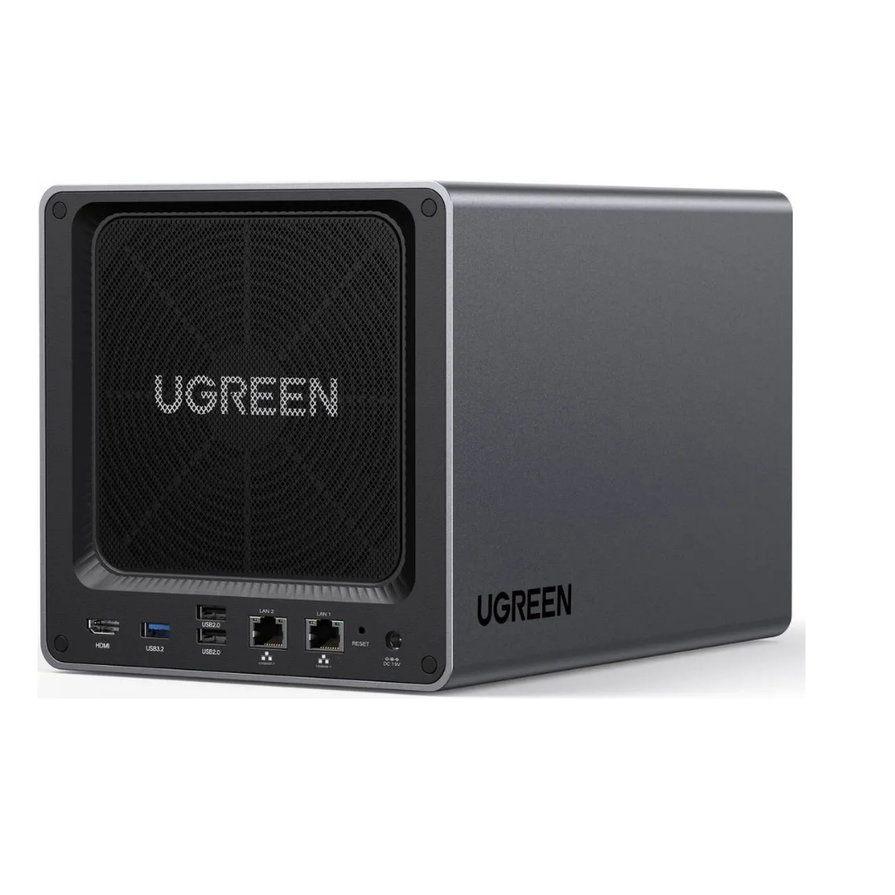 UGREEN NASync DXP4800 Plus, 4-Bay NAS with Intel Pentium Gold, 5-Core CPU (Up to 4.40 GHz), 8GB DDR5, 1x 2.5GbE, 1x 10GbE, 2x SD – 12th Gen 5-core Intel Processor (Diskless)
